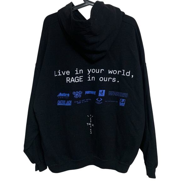 Cactus Jack By Travis Scott World Hoodie x Playstation x Fortnite Mens Size XL - Picture 4 of 9